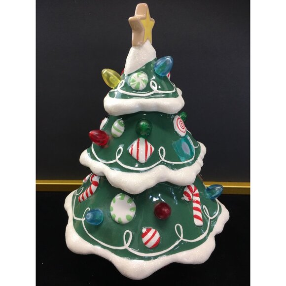 Hallmark Musical Lighted Rotating Gumdrop Christmas Tree Ceramic - Tested! - Picture 3 of 10